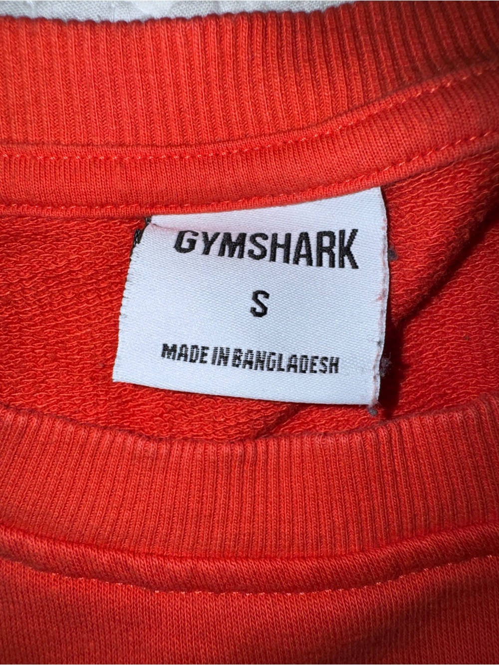 Gymshark Cropped Sweatshirt Small Red/Orange Long Sleeve Logo Athleisure - Picture 4 of 7